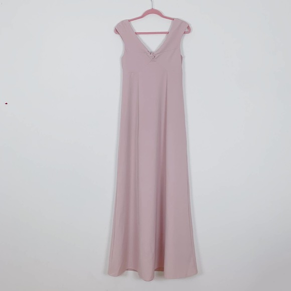 Show Me Your MuMu Pink Zurich Knot Gown Vintage Rose Stretch Crepe - Picture 3 of 7